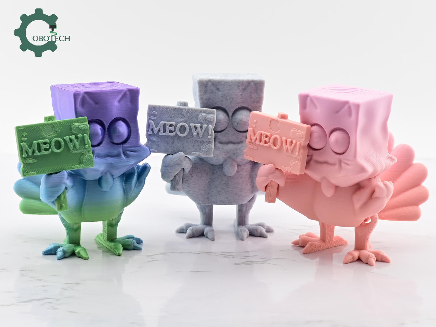 Digital Downloads Cobotech Articulated Meow Turkey - Fun Cobotech Toys - Unique Gifts - Home/Desk Decor - Fall Decor - Thanksgiving Decor