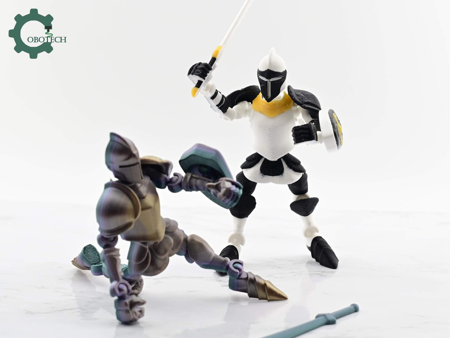 Exclusive Model, Not for Sale - Digital Downloads Cobotech Articulated Posable Knight Dummy - Unique Gifts for Medieval Enthusiasts - Articulated Toys - Desk Decor