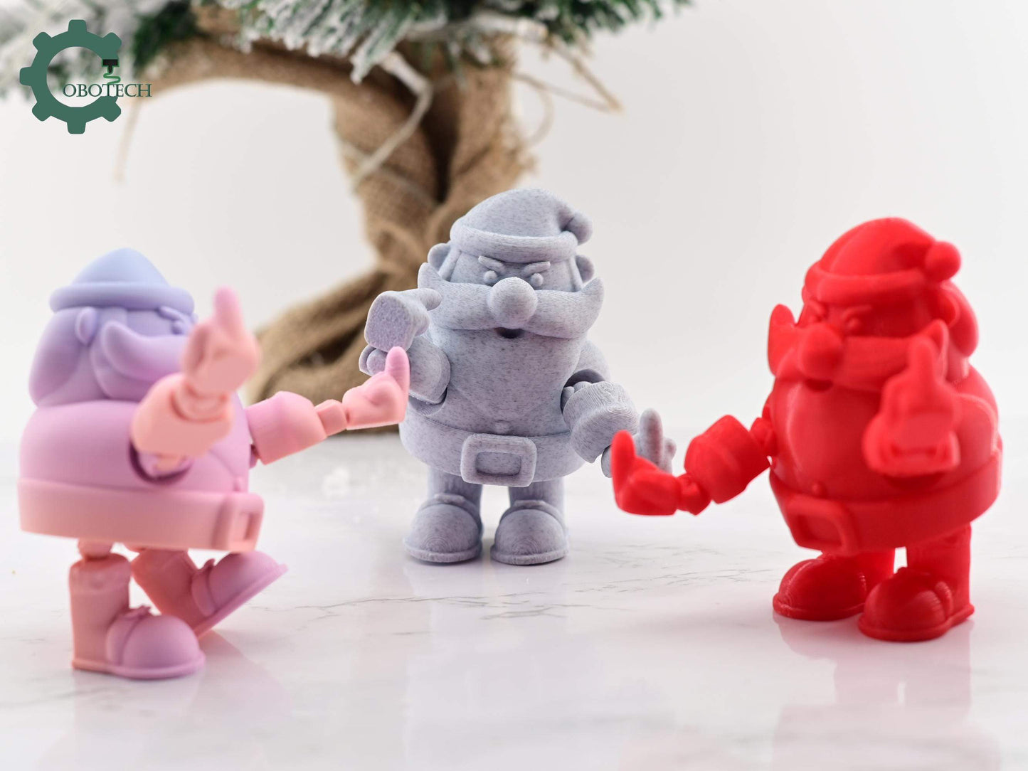 Exclusive Model, Not for Sale - Digital Downloads Cobotech Articulated Posable Middle Finger Santa - Cute Middle Finger Santa - Christmas Decor - Cobotech Christmas