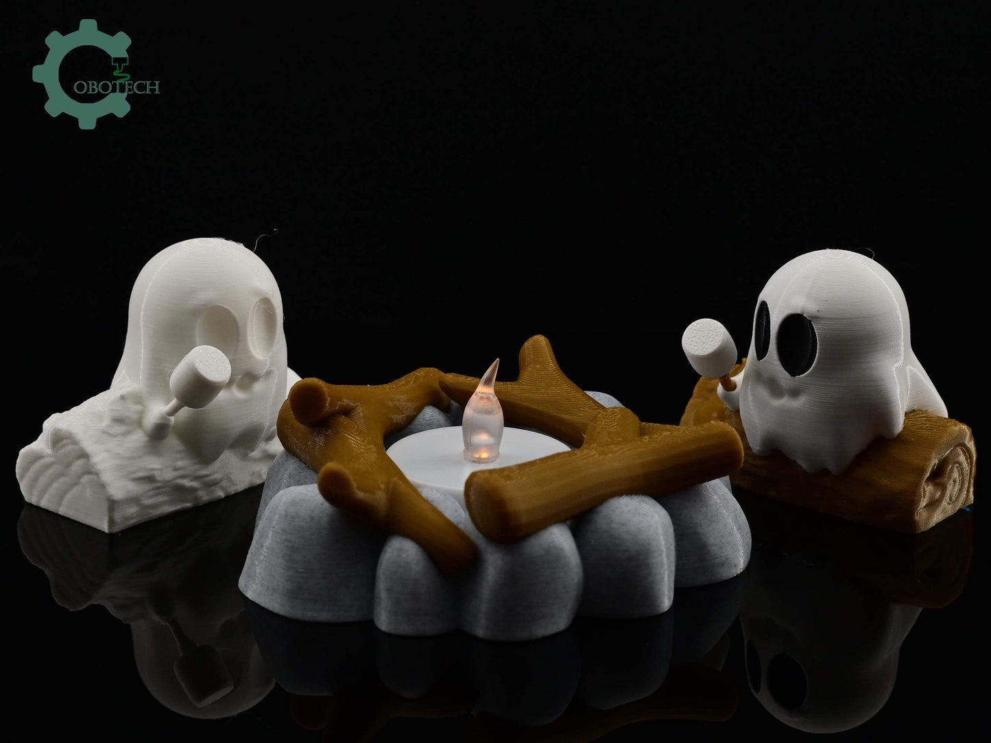 Digital Downloads Cobotech Campfire Ghost by Cobotech - Fall Decor - Halloween Decor - Fun Cobotech Halloween Toys -Unique Gift