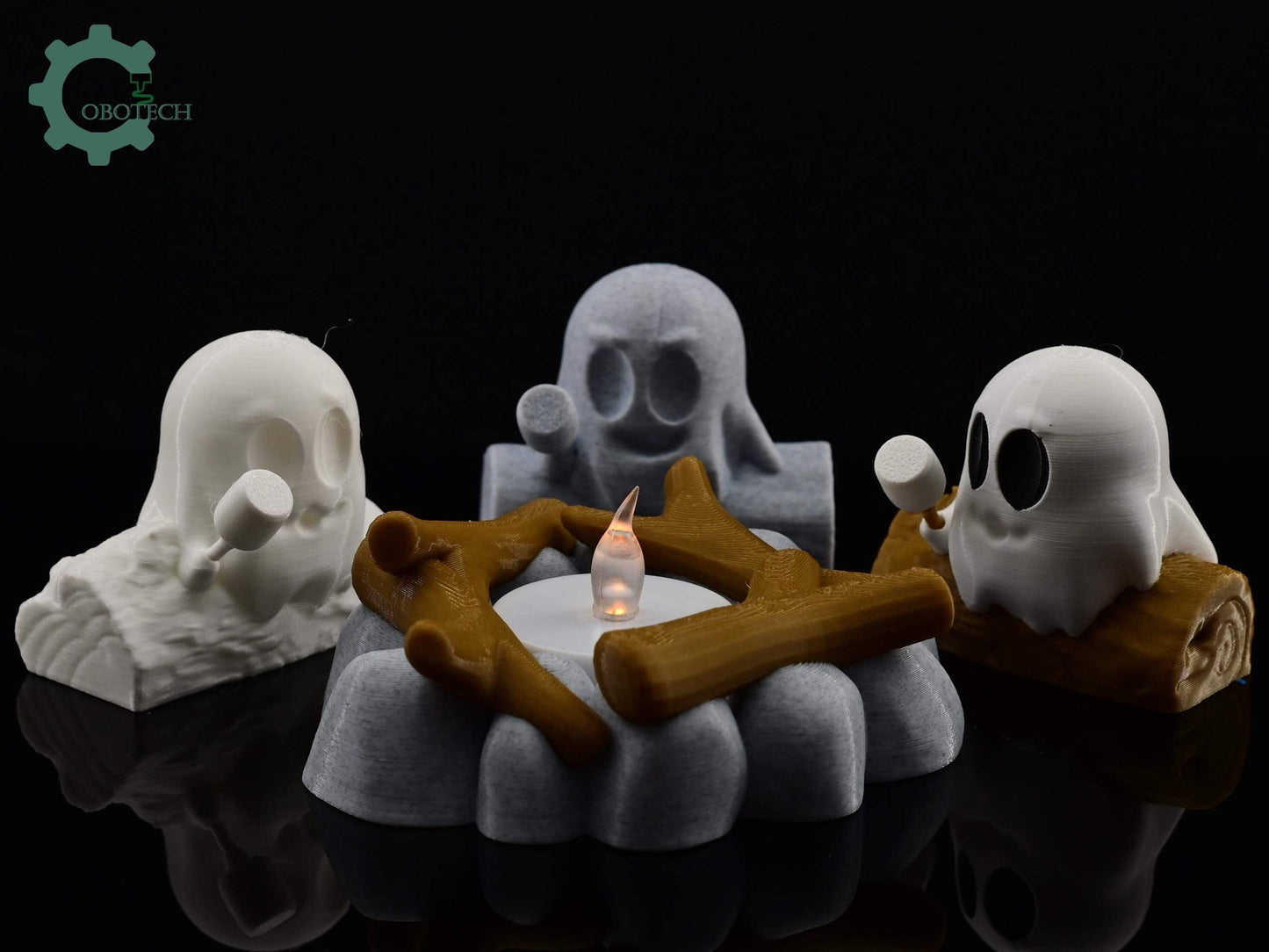 Digital Downloads Cobotech Campfire Ghost by Cobotech - Fall Decor - Halloween Decor - Fun Cobotech Halloween Toys -Unique Gift