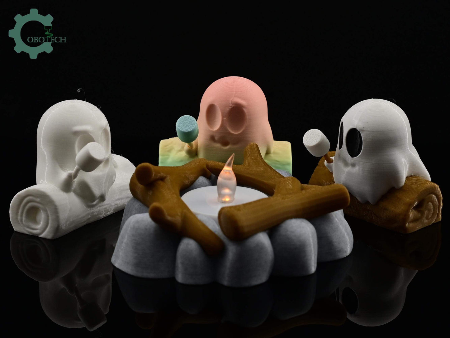 Digital Downloads Cobotech Campfire Ghost by Cobotech - Fall Decor - Halloween Decor - Fun Cobotech Halloween Toys -Unique Gift