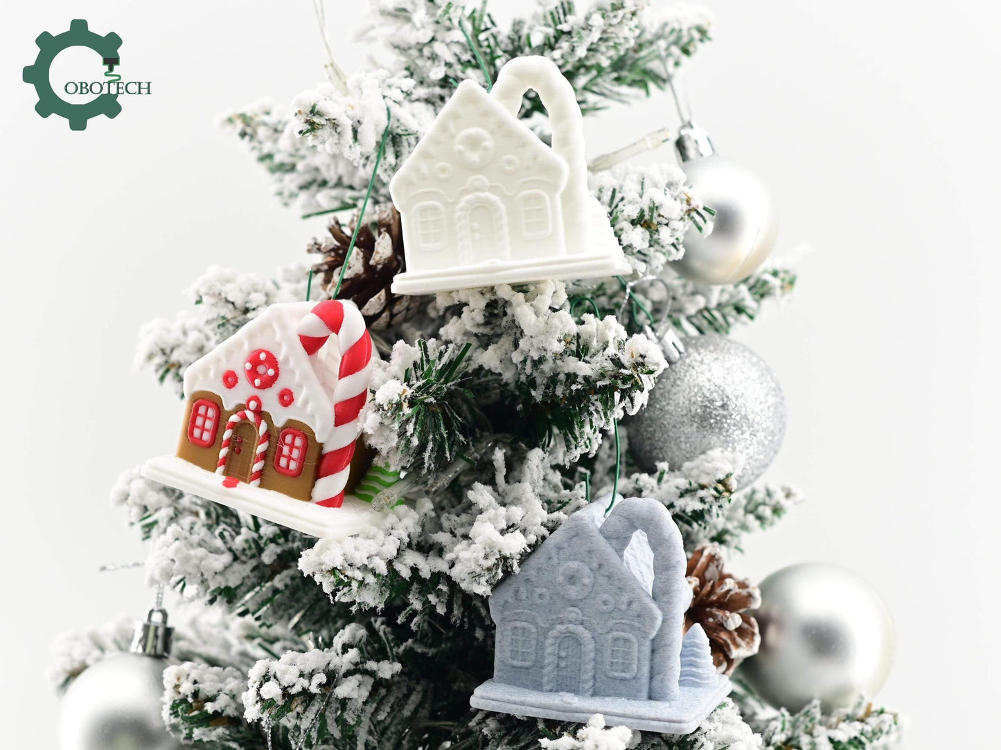Digital Downloads Cobotech Gingerbread House Christmas Ornament - Unique Christmas Ornaments - Christmas Decor - Cute Gingerbread Ornaments