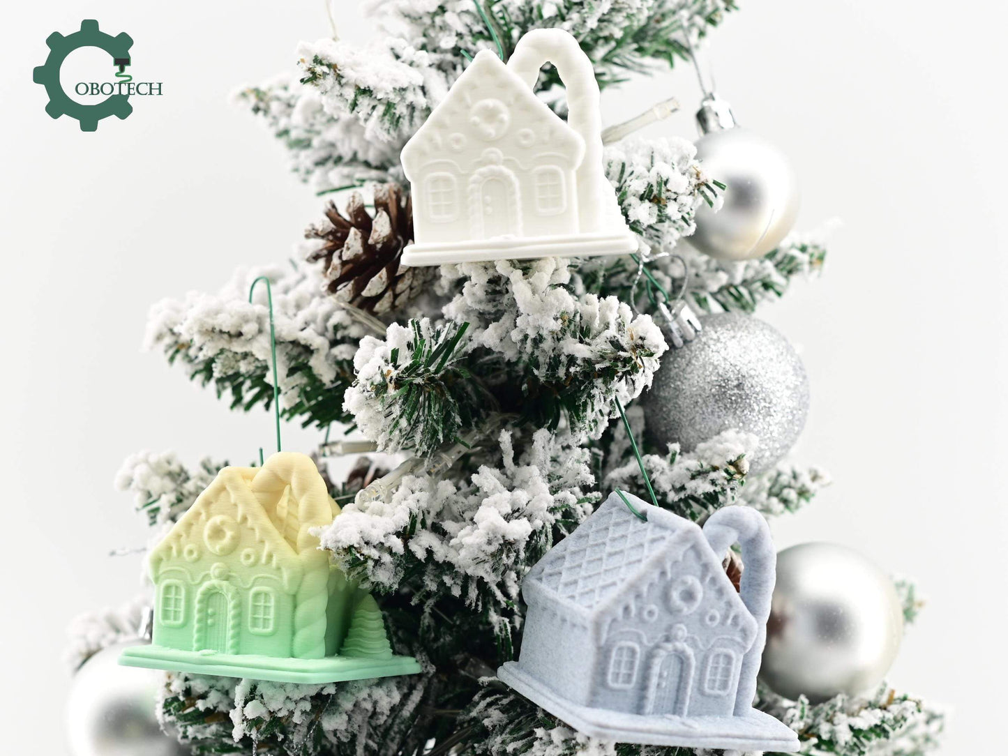 Digital Downloads Cobotech Gingerbread House Christmas Ornament - Unique Christmas Ornaments - Christmas Decor - Cute Gingerbread Ornaments
