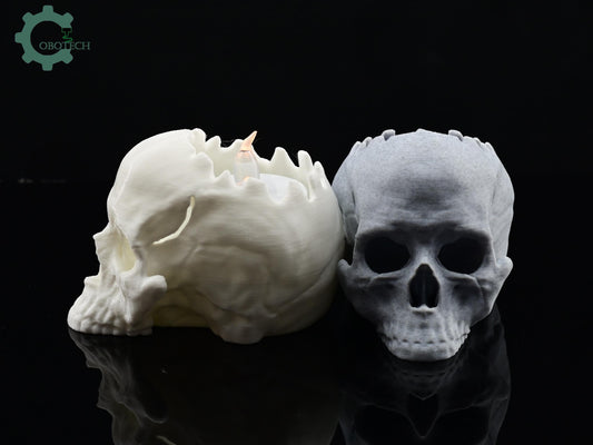 Digital Downloads Cobotech Skull Tea Light Holder - Fall Desk Decor - Fun Cobotech Halloween Toys - Unique Halloween Gifts - Halloween Decor