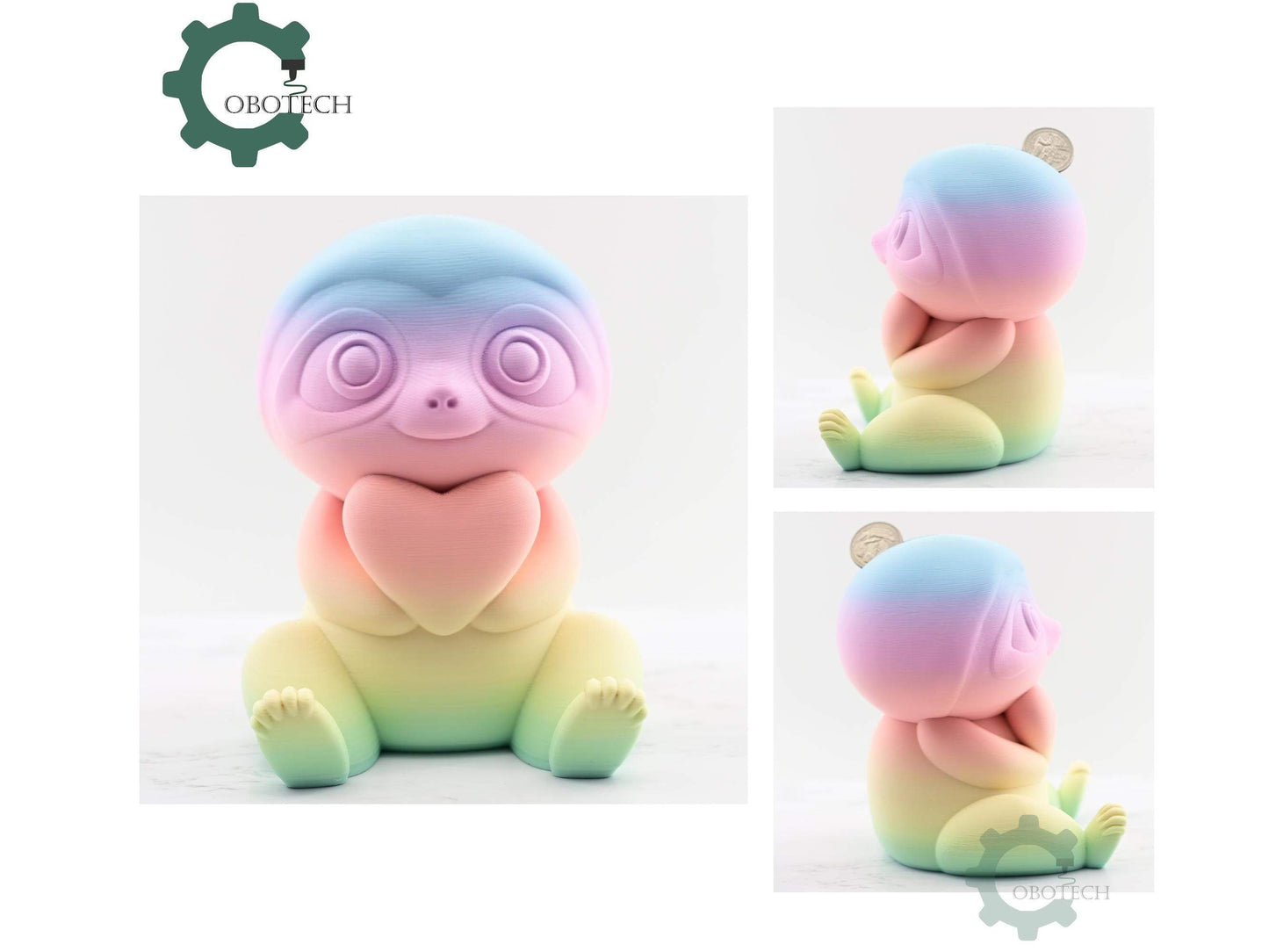 Digital Downloads Cobotech Valentine Sloth Piggy Bank - Desk Decor - Coin Bank Gifts - Valentine Gifts - Cute Piggy Bank Gifts