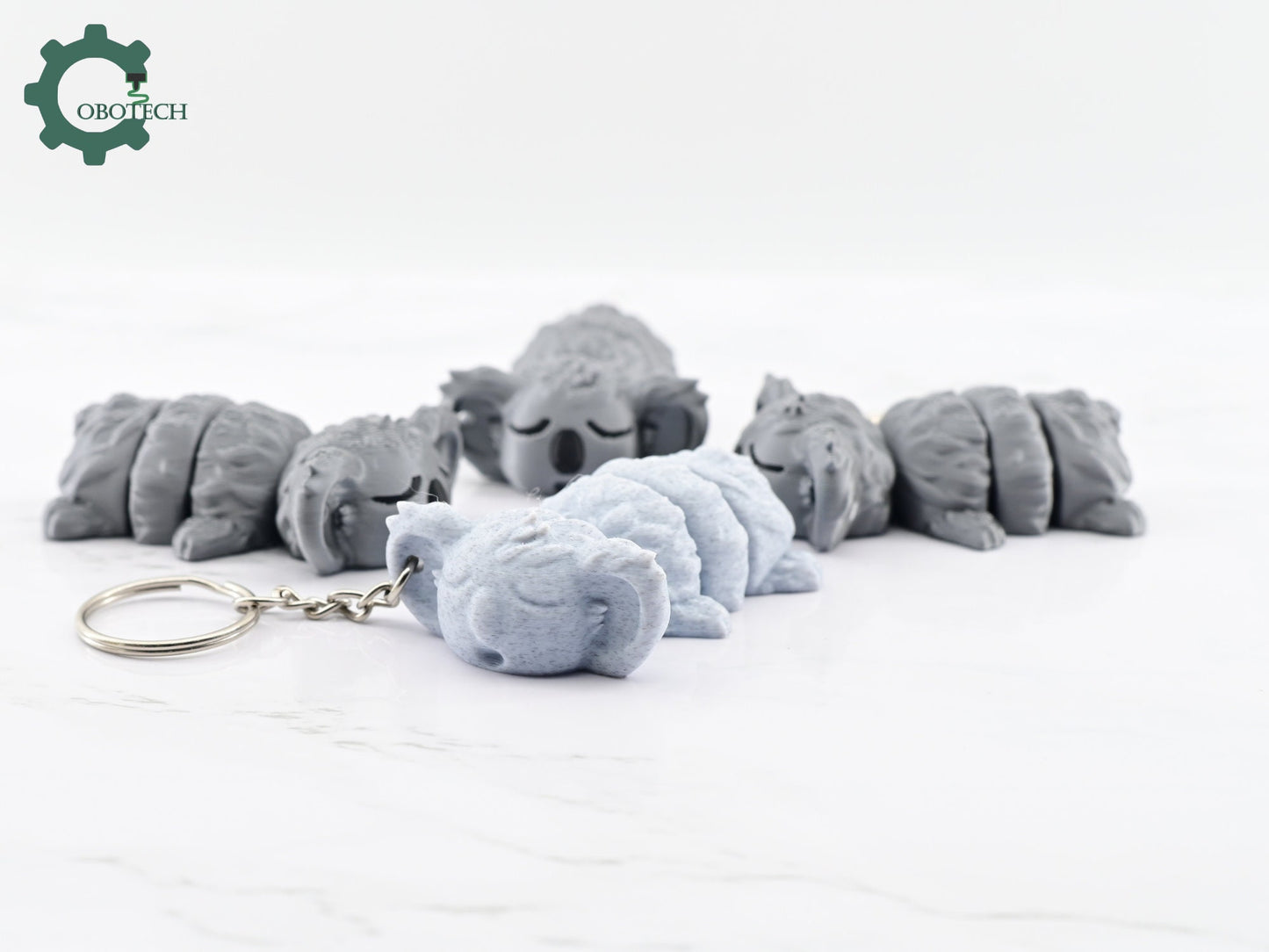 Digital Downloads Cute Articulated Koala Keychain by Cobotech - Cobotech backpack keychain - unique adorable keychain gifts