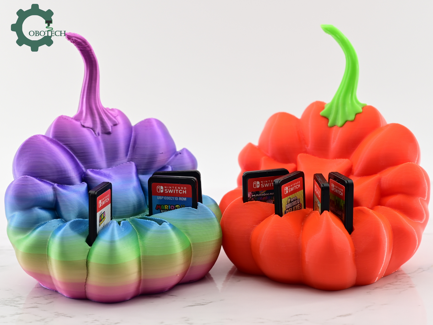 3D Print Game Card Holder Pumpkin Sofa by Cobotech - Game Card Organizer - Desk Home Decor - Cool Gift - Halloween Fall Decor