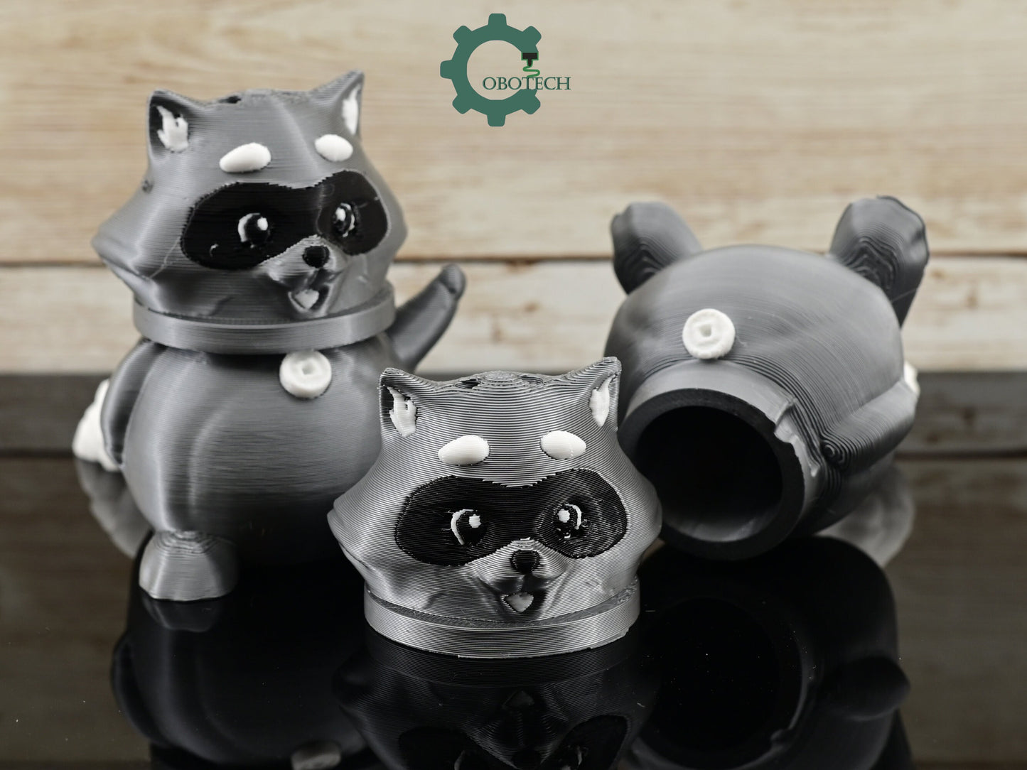 Digital Downloads Cobotech Articulated Raccoon Storage Keychain by Cobotech