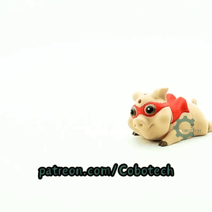 Cobotech-Playful Superhero Pig Articulated Keychain_10.gif