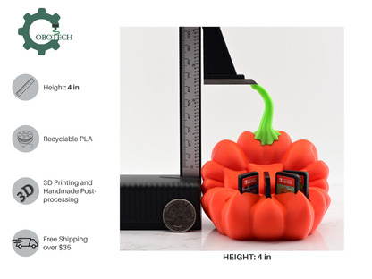 3D Print Game Card Holder Pumpkin Sofa by Cobotech - Game Card Organizer - Desk Home Decor - Cool Gift - Halloween Fall Decor