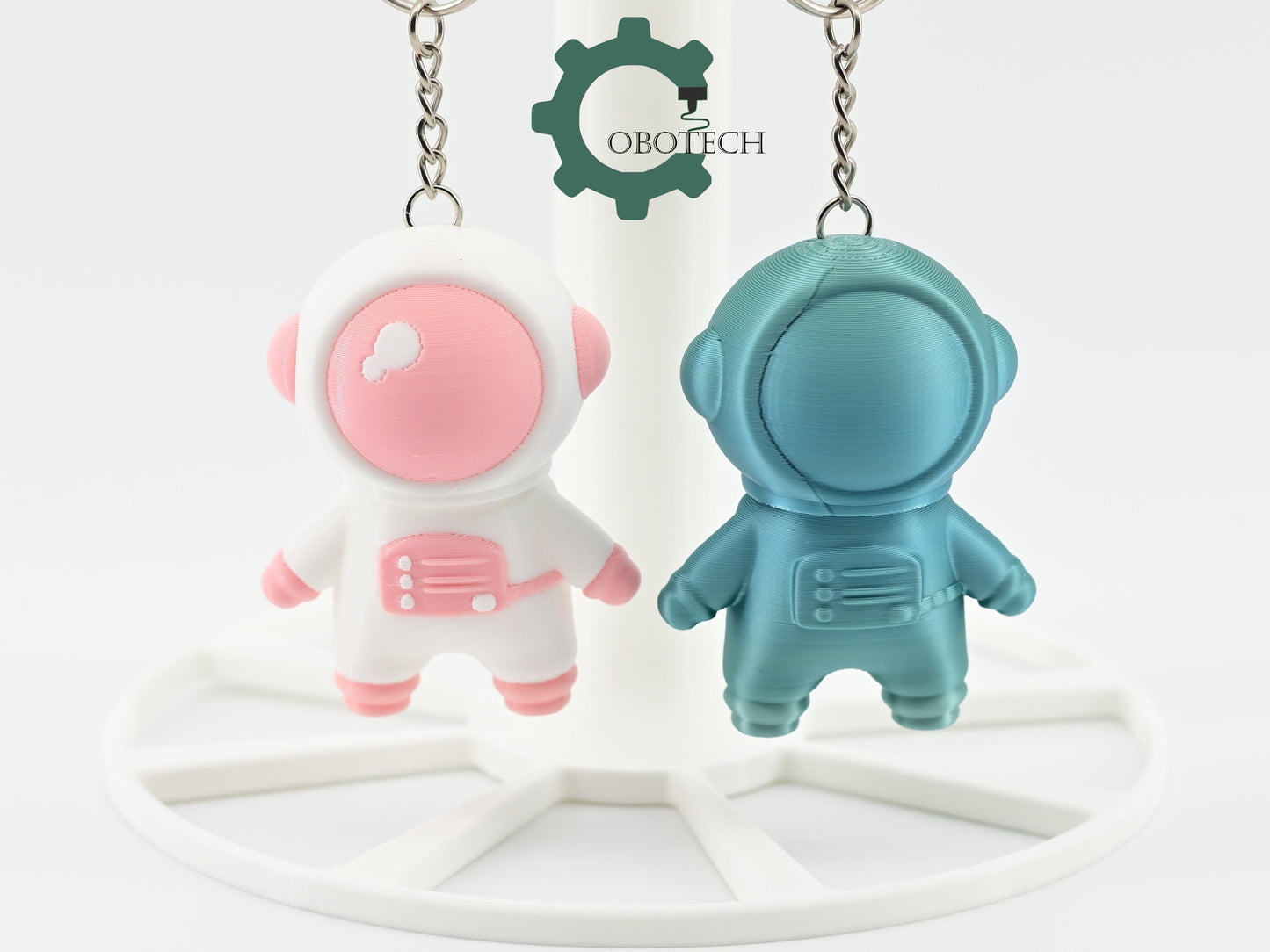 3D Printed Astronaut Coin Storage Keychain by Cobotech, Unique Astronaut Keychain Gifts, Cool Gift