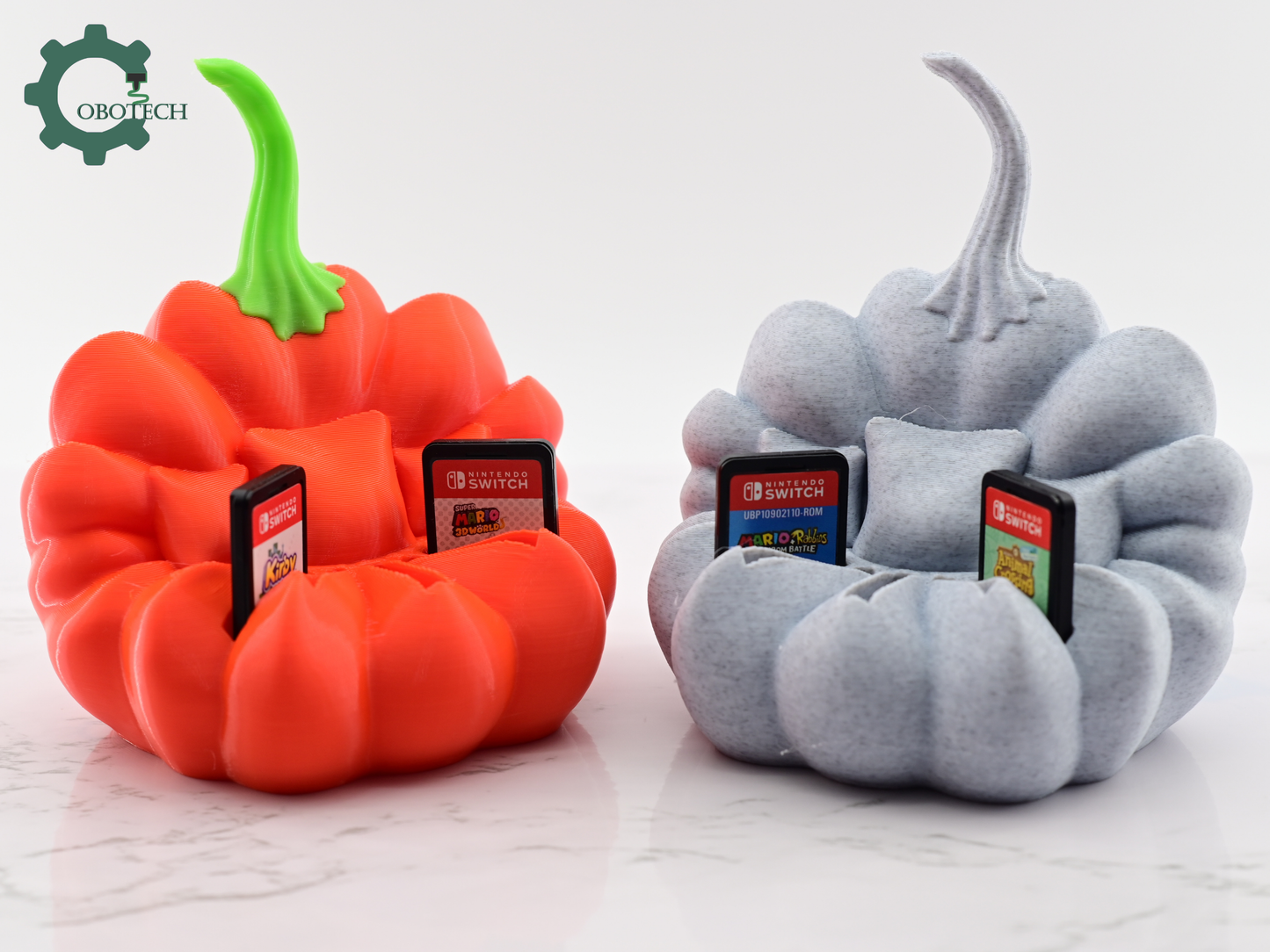 3D Print Game Card Holder Pumpkin Sofa by Cobotech - Game Card Organizer - Desk Home Decor - Cool Gift - Halloween Fall Decor