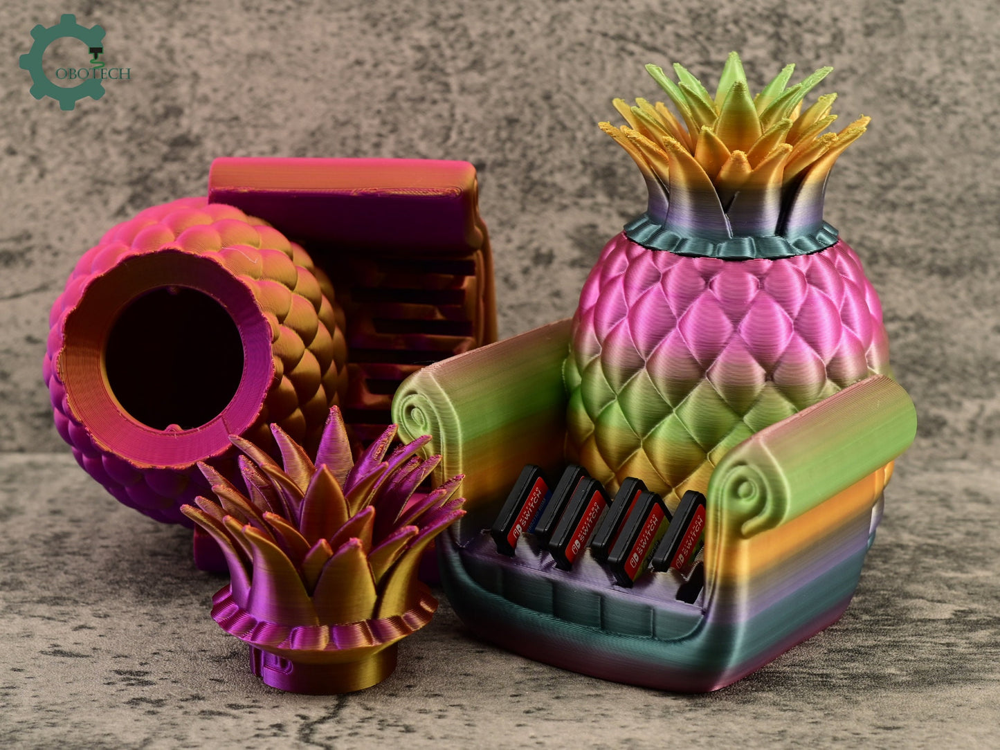 3D Printed Pineapple Sofa Card Holder by Cobotech - Fun Gaming Desk Accessory & Pen Holder, Game Card Organizer, Desk/Home Decor, Cool Gift