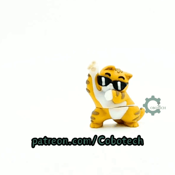 Cobotech-Cool Cat Buddy for Cat Lovers Articulated Keychain_09.gif