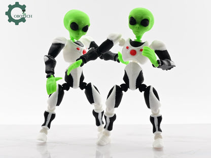 3D Print Articulated Robot Alien - Fully Poseable Robot Alien - Fun 3D Printed Halloween Toys - Unique Halloween Gifts - Halloween Decor