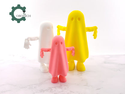 3D Print Standing Ghost with Articulated arms by Cobotech, Articulated Toy, 3D Print Ghost, Home Decor, Desk Toy, Halloween Decoration