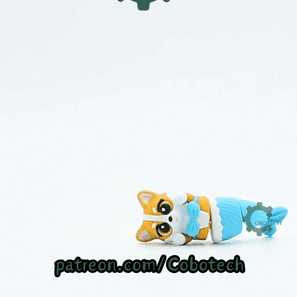Cobotech-Corgi Mermaid Magnet-Insert Articulated Keychain_11.gif