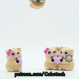 Cobotech-Cute Piggy Couple Magnet Articulated Keychain_10.gif