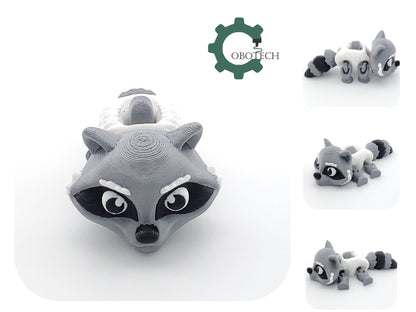 3D Print Articulated Racoon by Cobotech, Articulated Dragon , Fidget Toy, Home/Desk Decoration, Unique Gift