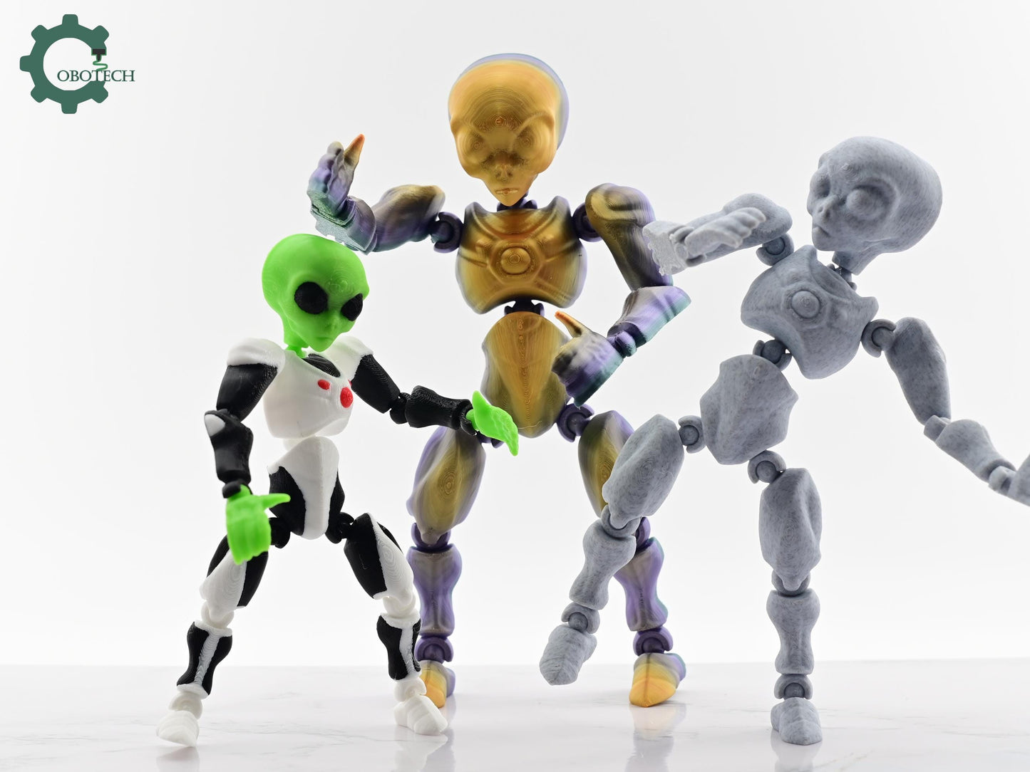 3D Print Articulated Robot Alien - Fully Poseable Robot Alien - Fun 3D Printed Halloween Toys - Unique Halloween Gifts - Halloween Decor