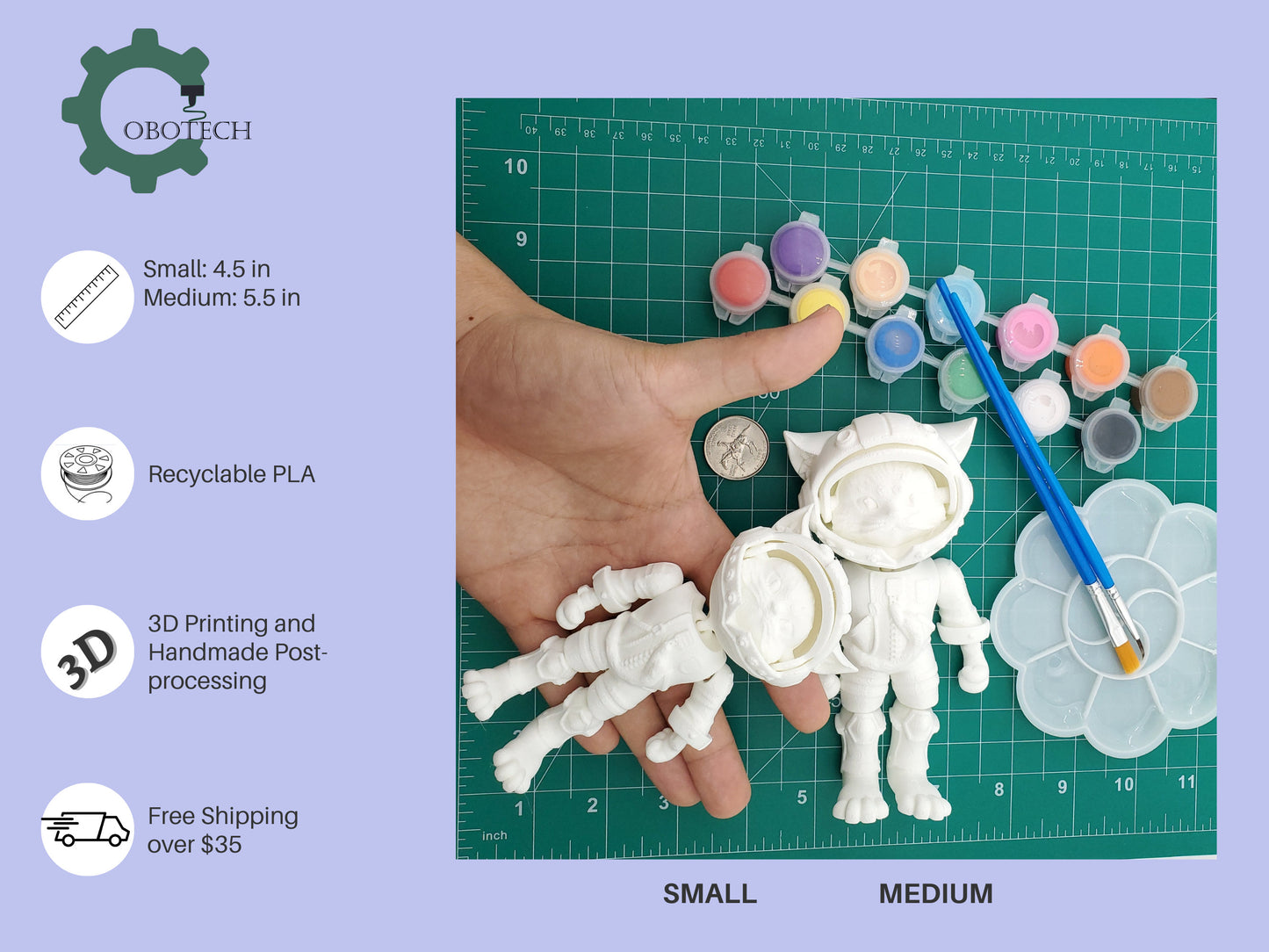 DIY Cat Astronaut Painting Kit, DIY Painting Gift, Craft Kit, Party Favors