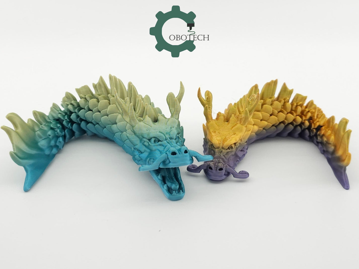 3D Print Articulated Koi Dragon by Cobotech, Articulated Dragon, Desk/Home Decor, Cool Gift