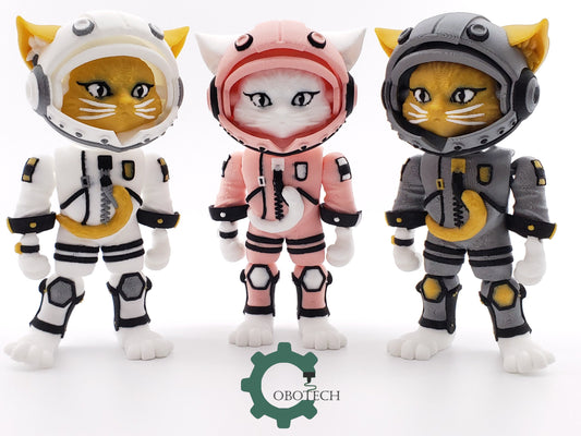 Digital Downloads Cobotech Articulated Cat Astronaut by Cobotech