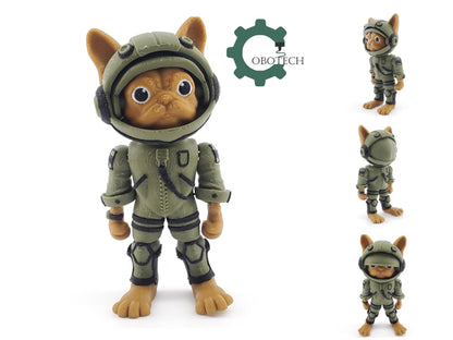 3D Print Articulated Dog Astronaut by Cobotech, Articulated Astronaut , Fidget Toy, Home/Desk Decoration, Unique Gift