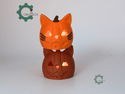 Cobotech-Cute Pumpkin Cat for Cat Lovers Candle Holder_06.png