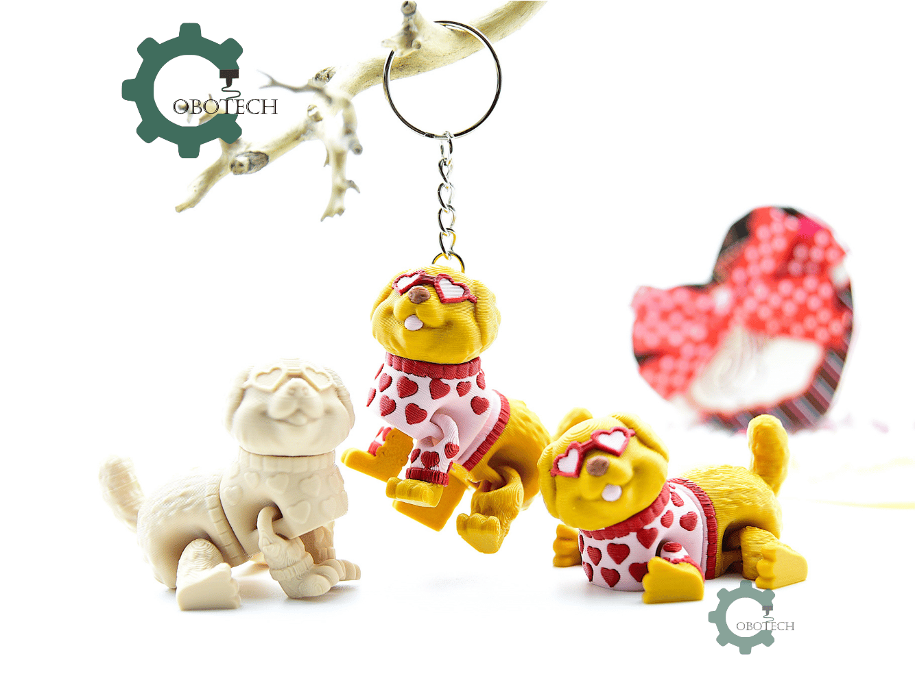 Cobotech-Valentine's Golden Retriever Articulated Keychain_04.png