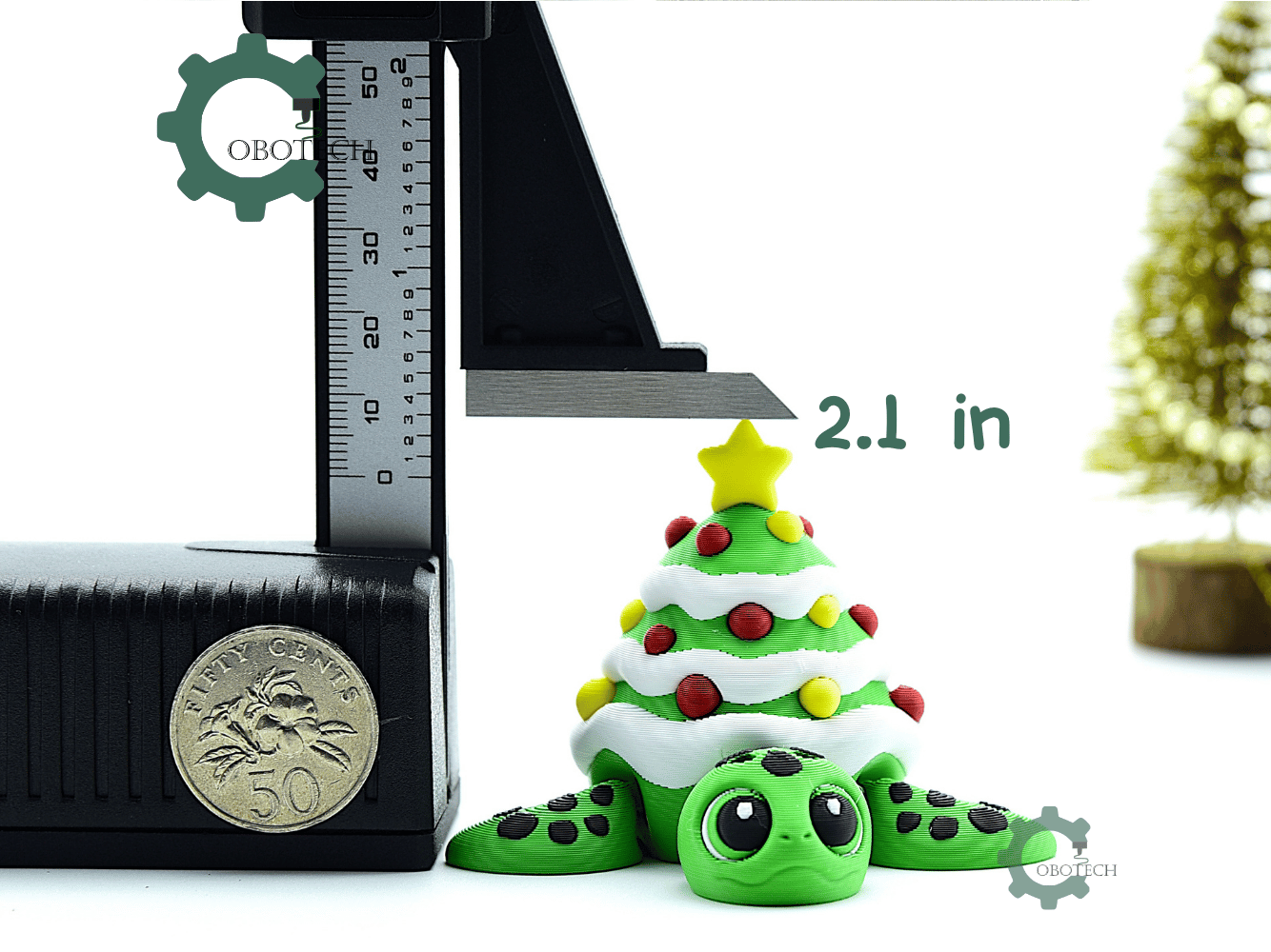Cobotech-Christmas Turtle Ornament Articulated Keychain_03.png