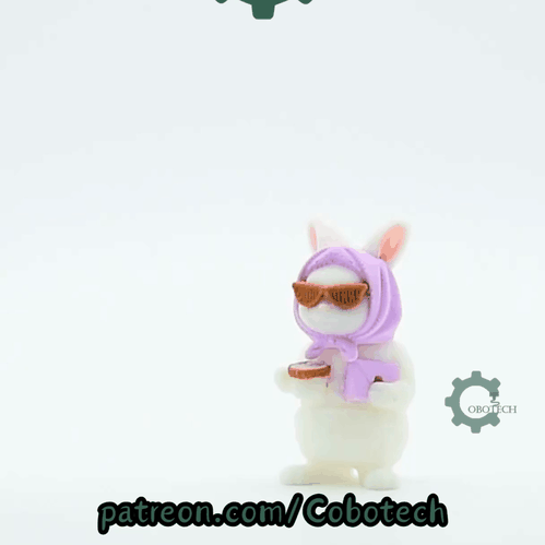 Cobotech-Easter Fancy Rabbit Articulated Keychain_10.gif