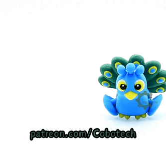 Cobotech-Playful Peacock Articulated Keychain_10.gif