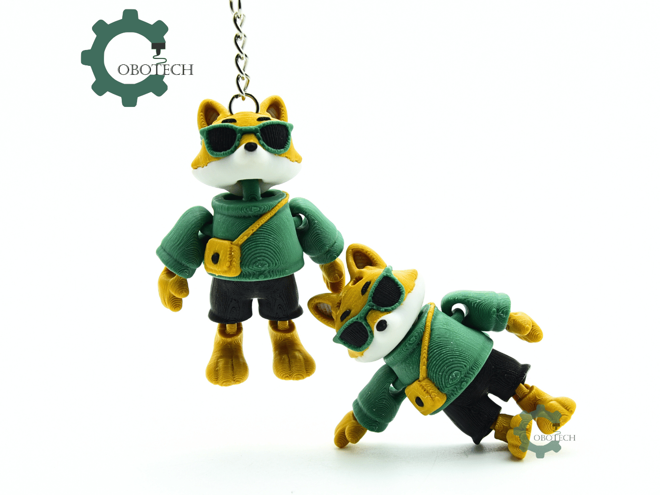 Cobotech-Cool Fox for Animal Lovers Articulated Keychain_01.png