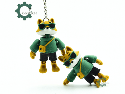 Cobotech-Cool Fox for Animal Lovers Articulated Keychain_01.png