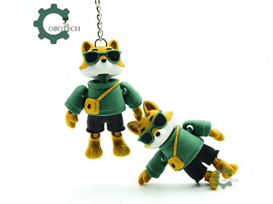 Cobotech-Cool Fox for Animal Lovers Articulated Keychain_01.png