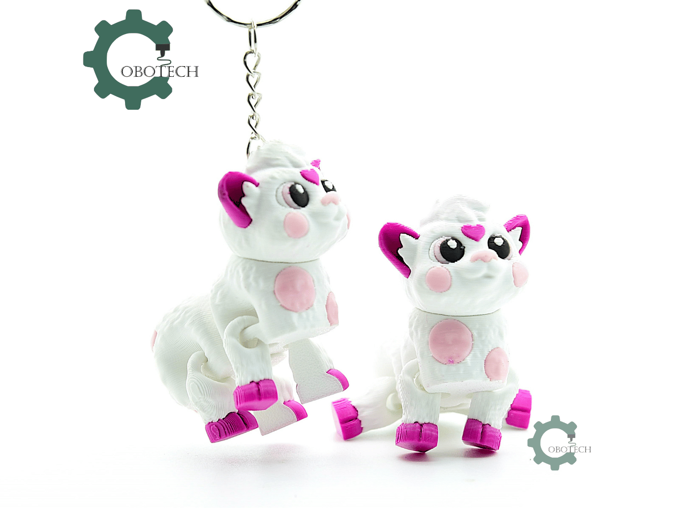 Cobotech-Cute Cow for Animal Lovers Articulated Keychain_01.png