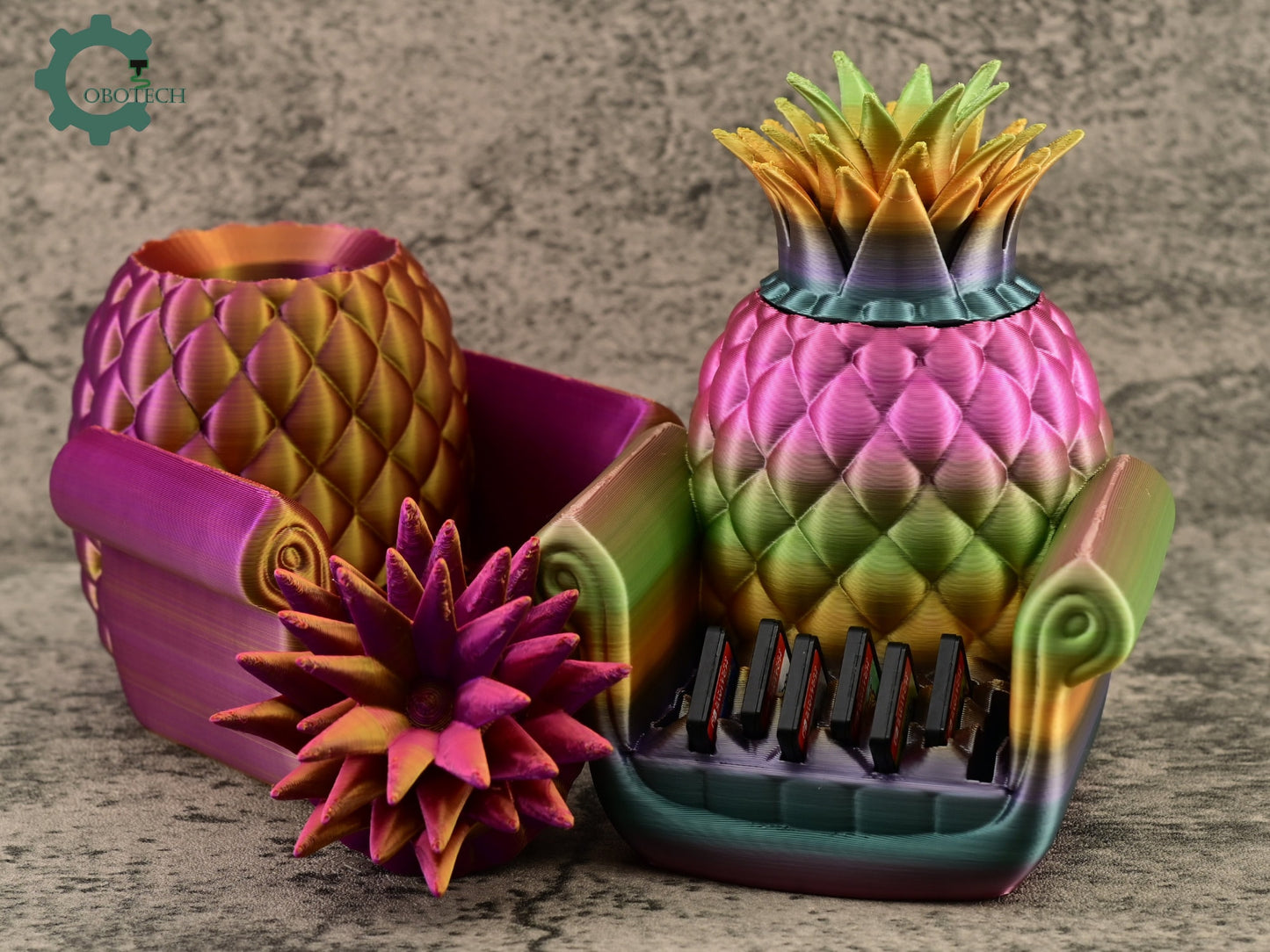 Digital Downloads Cobotech Pineapple Sofa Card Holder by Cobotech - Fun Gaming Desk Accessory & Pen Holder