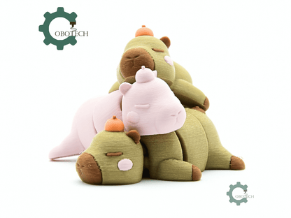 Cobotech-Sleepy Capybara Buddy Articulated Keychain_07.png