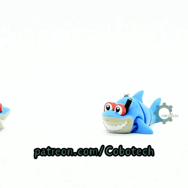 Cobotech-Playful Shark Diver Articulated Keychain_10.gif