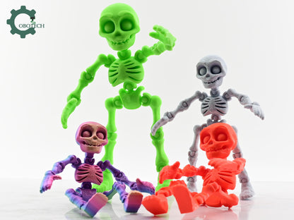 Digital Downloads Cobotech Articulated Skeleton Dummy - Fully Poseable Skeleton - Fun Cobotech Halloween Toys - Unique Halloween Gifts - Halloween Decor