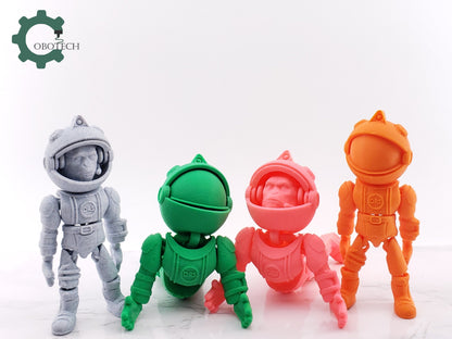 3D Printed Articulated Apestronaut by Cobotech, Ape Astronaut, Home Decorations, Desk Décor, Unique Gift, 3D Print Toys