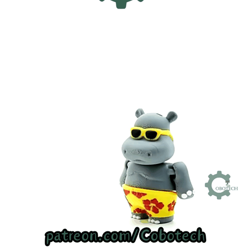 Cobotech-Chill Hippo Buddy Articulated Keychain_10.gif