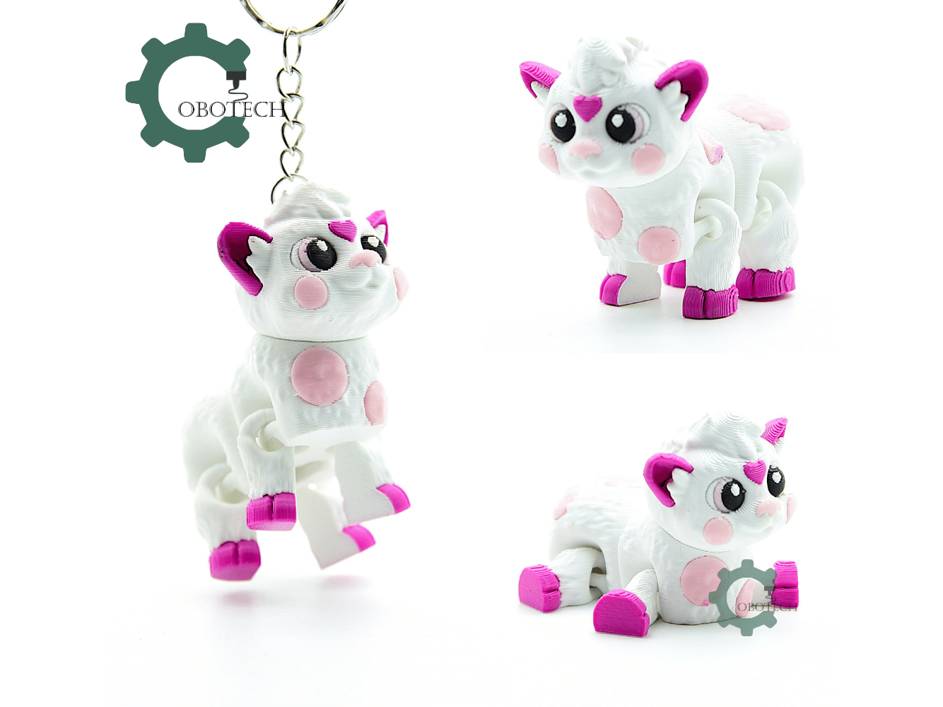 Cobotech-Cute Cow for Animal Lovers Articulated Keychain_02.png