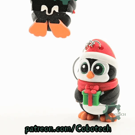Cobotech-Christmas Penguin Articulated Keychain_10.gif