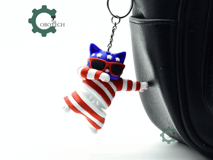 Cobotech-Patriotic Dabbing Cat for July 4th Articulated Keychain_06.png