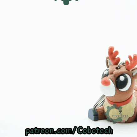 Cobotech-Christmas Grumpy Reindeer Articulated Keychain_10.gif