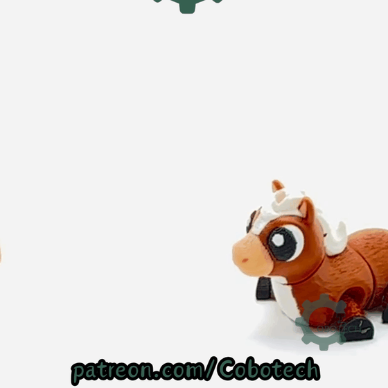 Cobotech-Grumpy Horse Articulated Keychain_10.gif