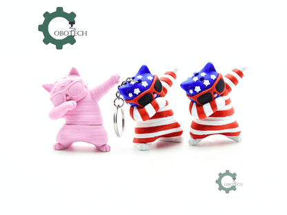 Cobotech-Patriotic Dabbing Cat for July 4th Articulated Keychain_07.png